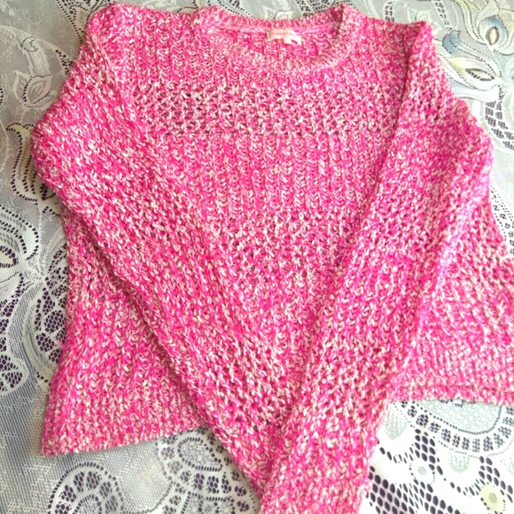 NAMELESS Neon Pink&White Crocheted Sweater… - Picture 1 of 6